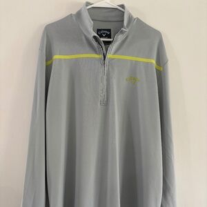 Callaway Weather Series Men’s Golf Jacket | Size L | Gray & Yellow ¼ Zip